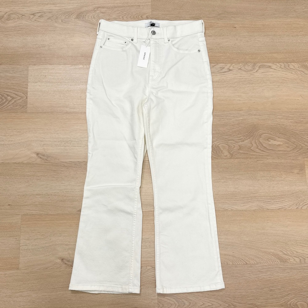 SPANX White Flare Jeans Wide Leg
